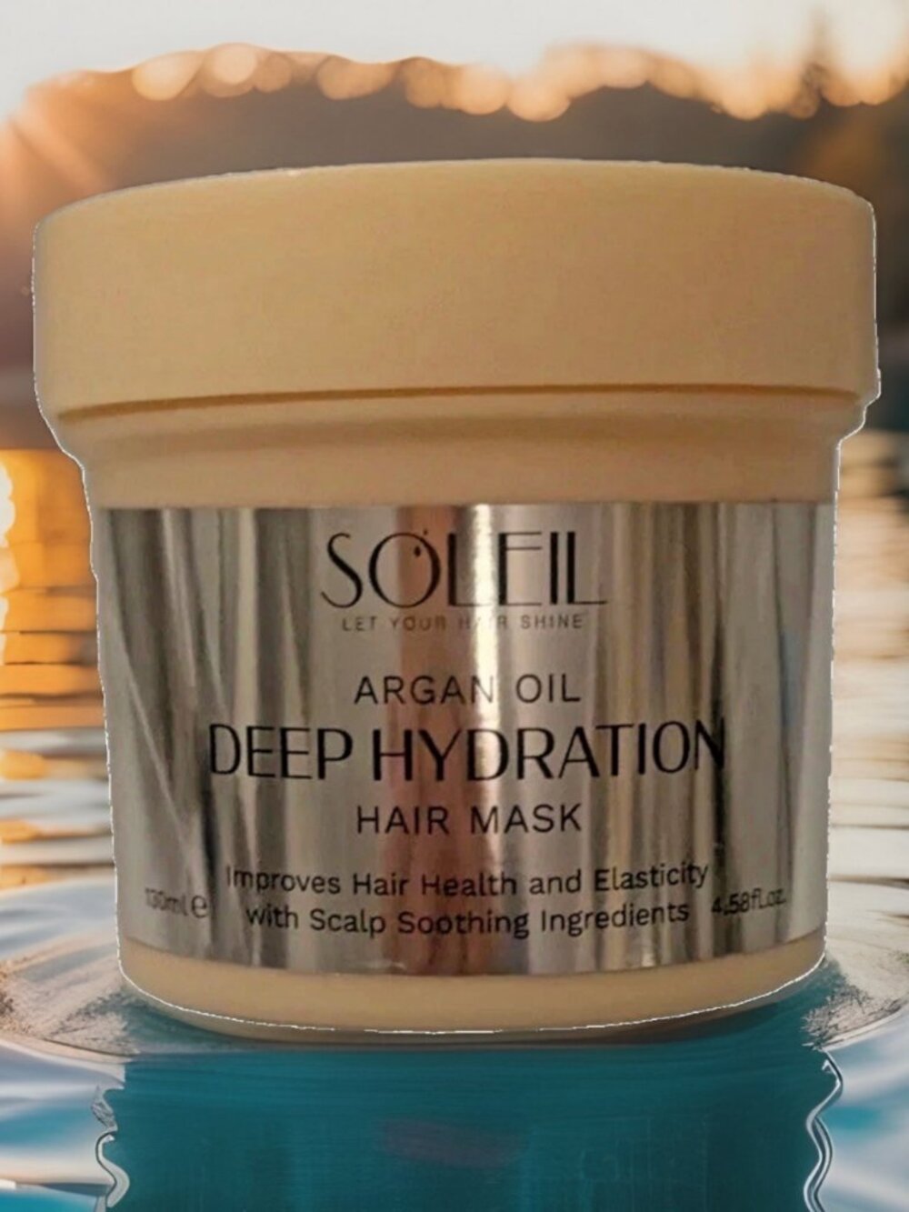SOLEIL Deep Hydration Argan Oil  Hair Mask Treatment, 4.58 fl oz